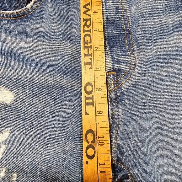 NWT LEVI'S 501 STRAIGHT RIPPED JEANS 27 X 26 WOMENS - Picture 15 of 16